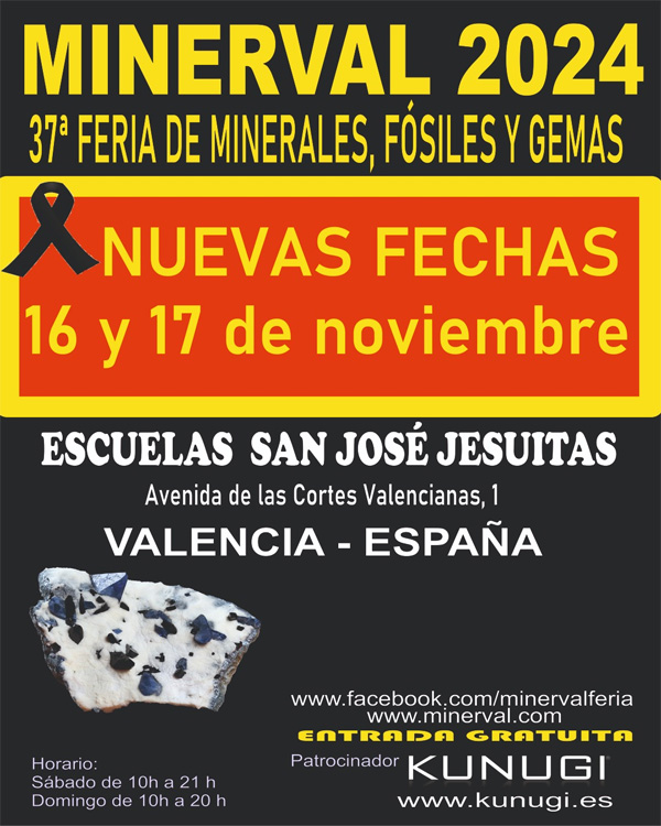 37ª Feria de Minerales, Fósiles y Gemas de Valencia.